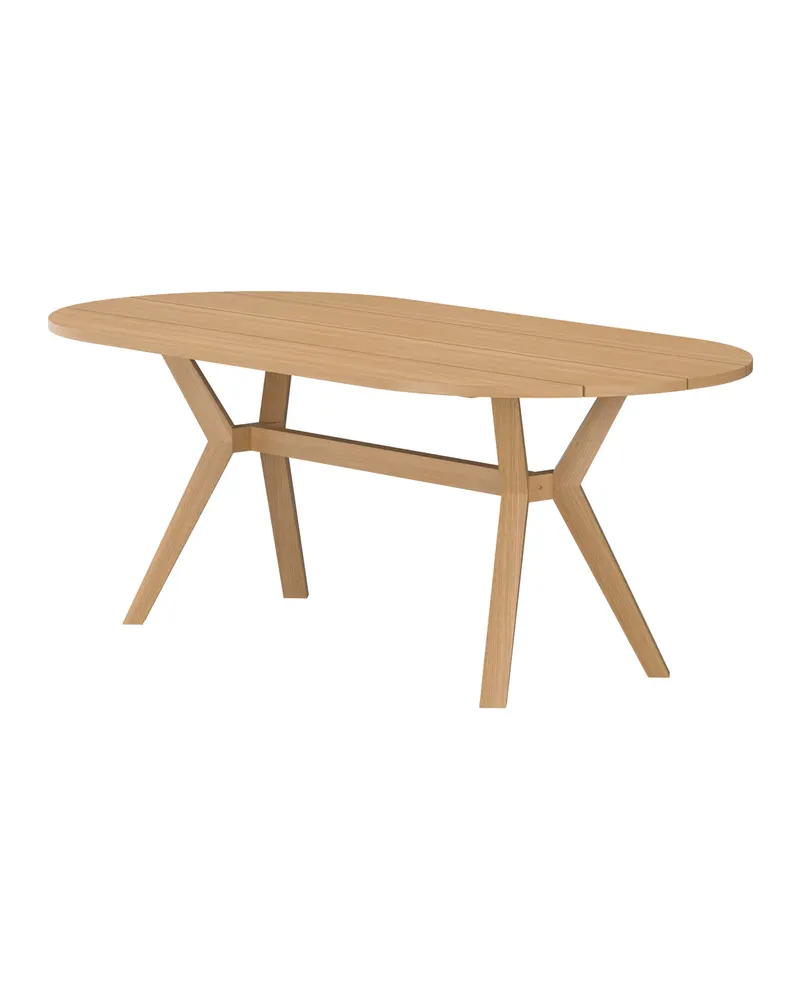 Kenya ovaler Gartentisch aus Teak, Ansicht 3