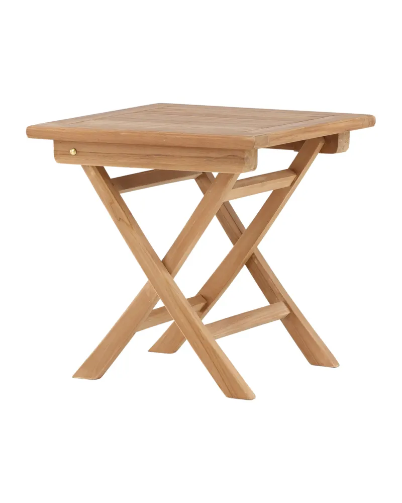 Kenya klappbarer Balkontisch aus Teak in 50 × 50 × 50 cm, Ansicht 9