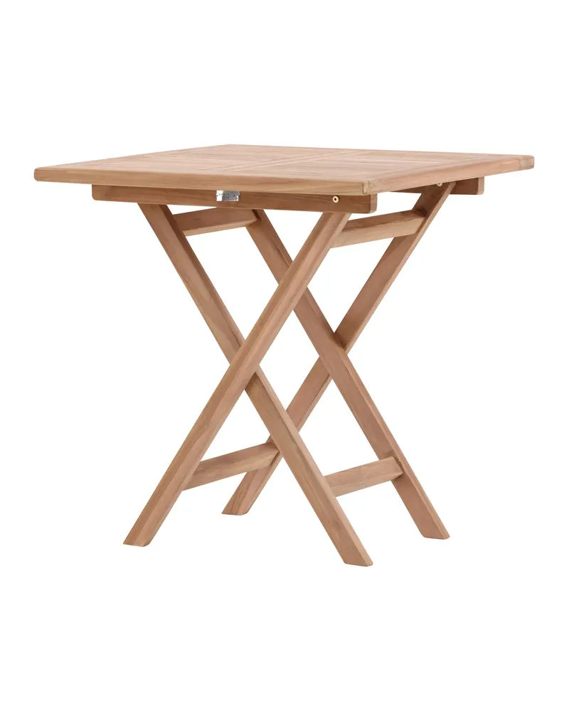 Kenya klappbarer Balkontisch aus Teak in 70 × 70 × 75 cm, Ansicht 1