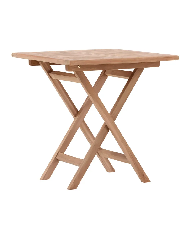 Kenya klappbarer Balkontisch aus Teak in 70 × 70 × 75 cm, Ansicht 7