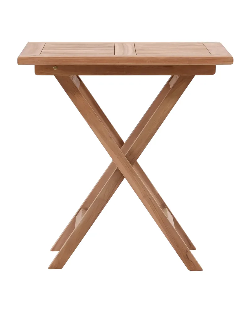Kenya klappbarer Balkontisch aus Teak in 70 × 70 × 75 cm, Ansicht 8