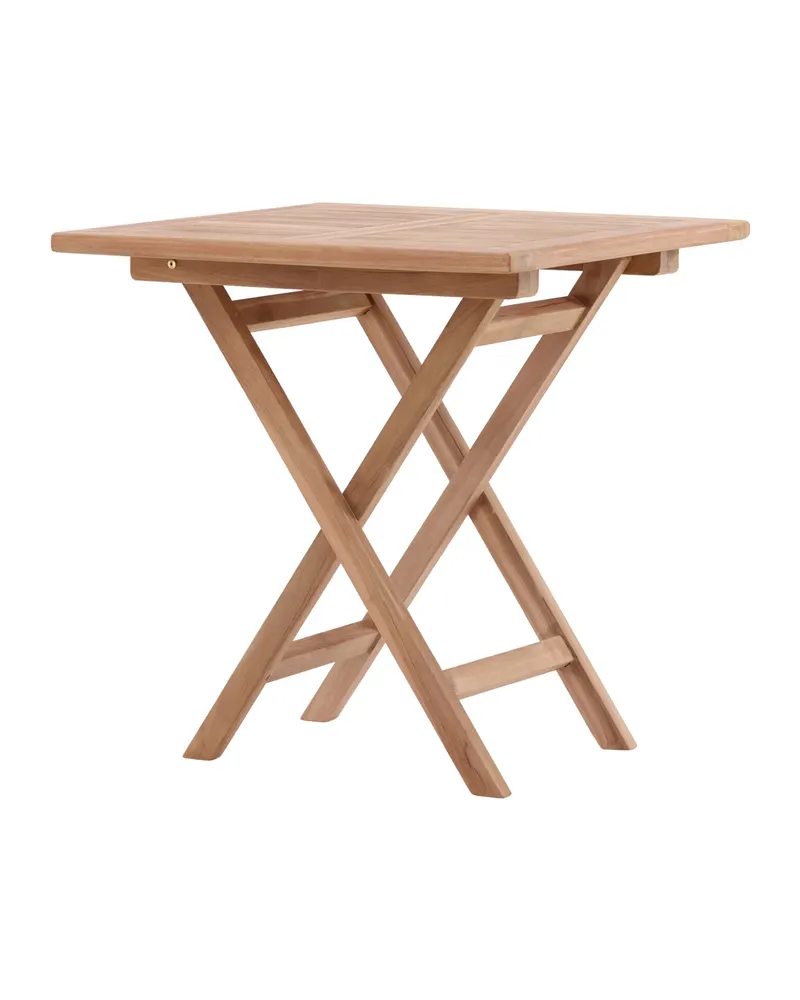 Kenya klappbarer Balkontisch aus Teak in 70 × 70 × 75 cm, Ansicht 9