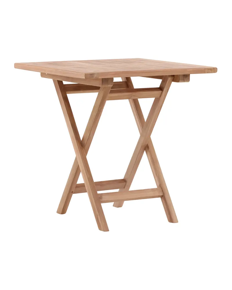 Kenya klappbarer Balkontisch aus Teak in 70 × 70 × 75 cm, Ansicht 10