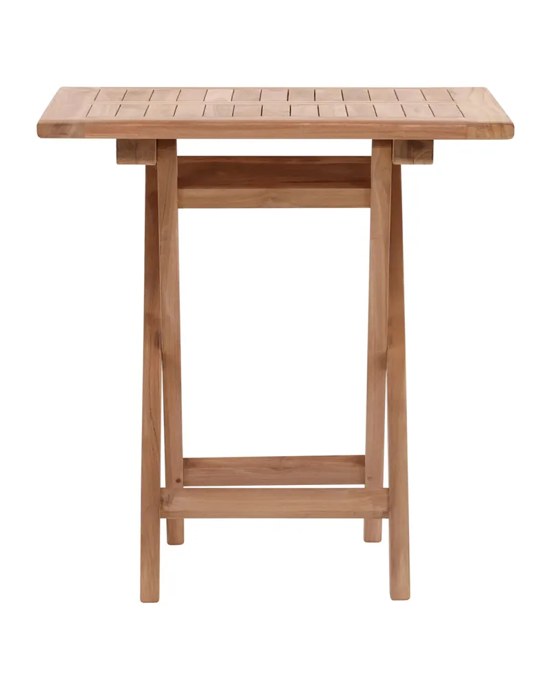 Kenya klappbarer Balkontisch aus Teak in 70 × 70 × 75 cm, Ansicht 11