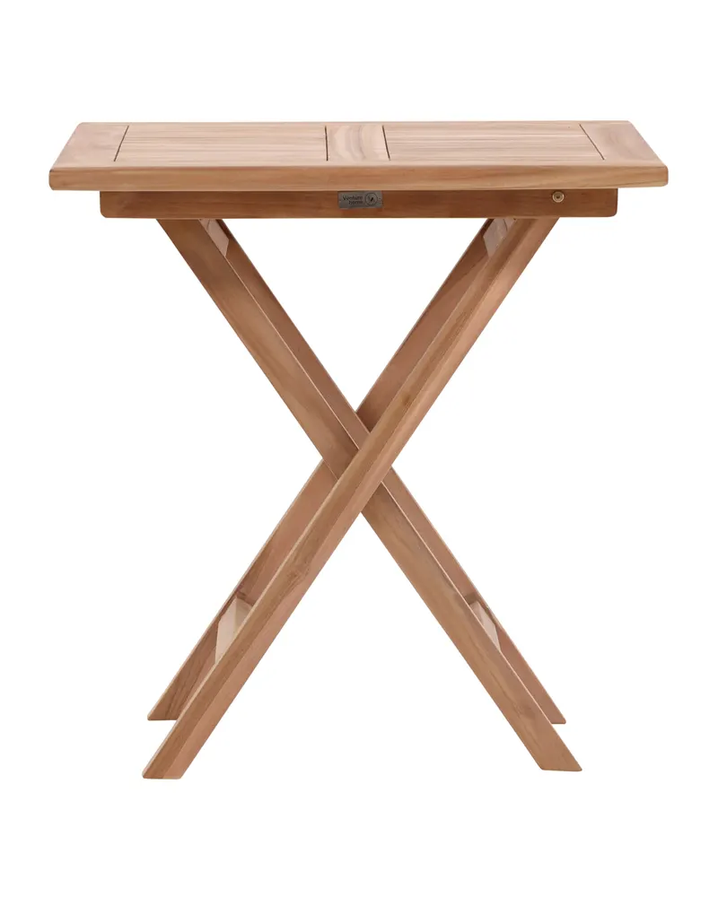 Kenya klappbarer Balkontisch aus Teak in 70 × 70 × 75 cm, Ansicht 2