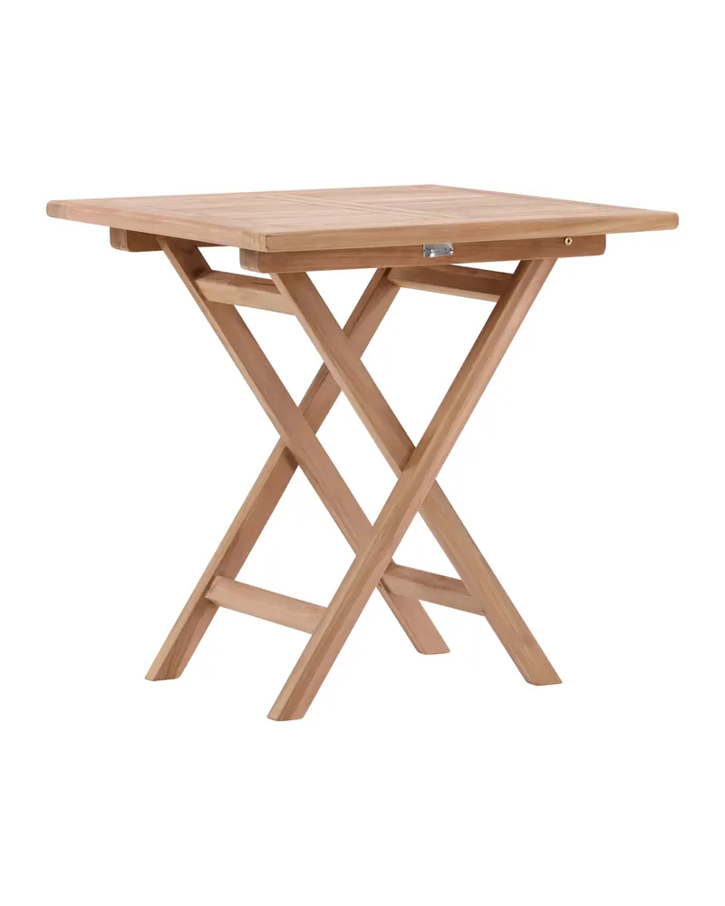 Kenya klappbarer Balkontisch aus Teak in 70 × 70 × 75 cm, Ansicht 3