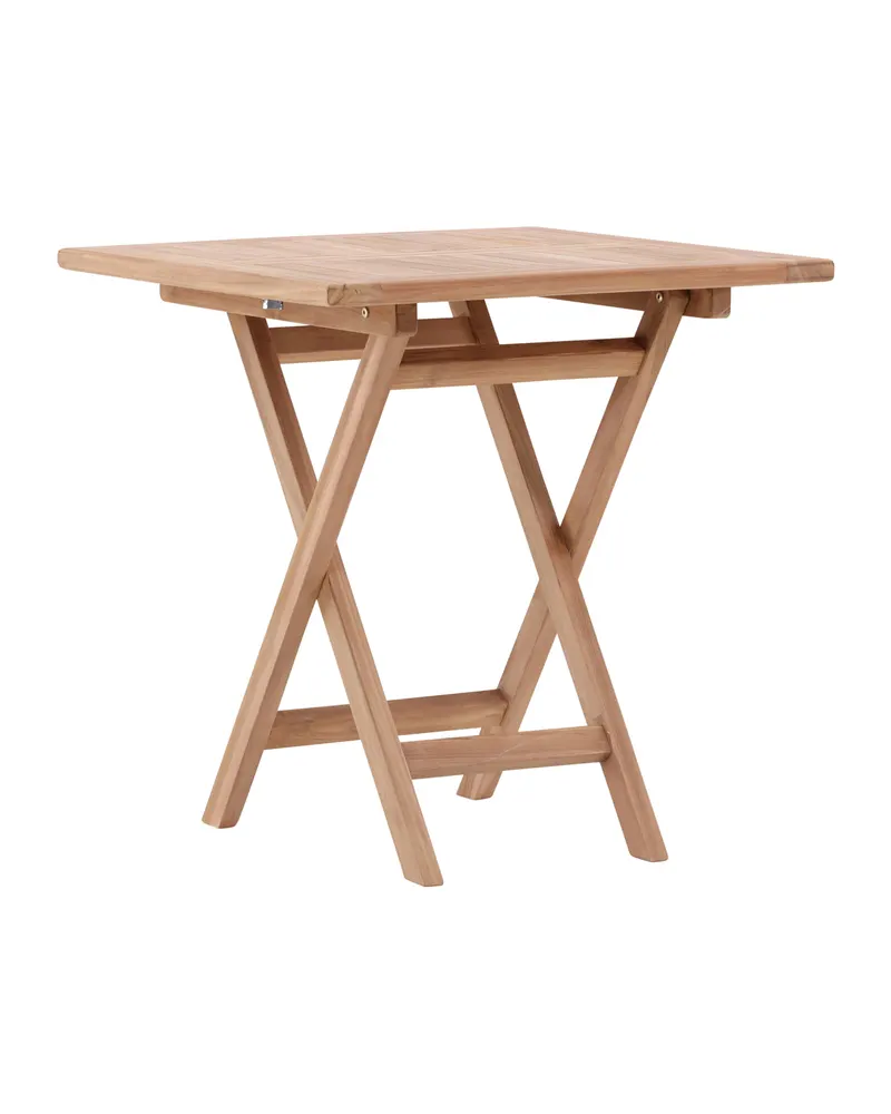 Kenya klappbarer Balkontisch aus Teak in 70 × 70 × 75 cm, Ansicht 4