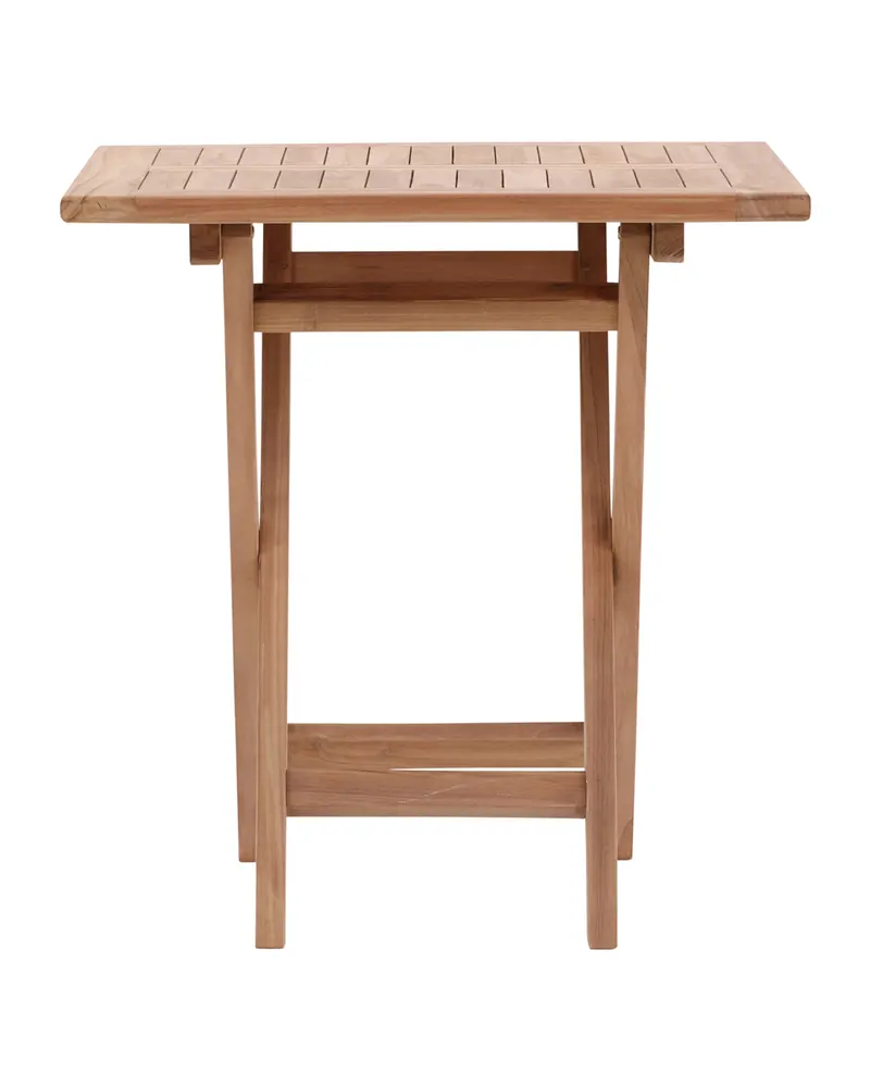 Kenya klappbarer Balkontisch aus Teak in 70 × 70 × 75 cm, Ansicht 5