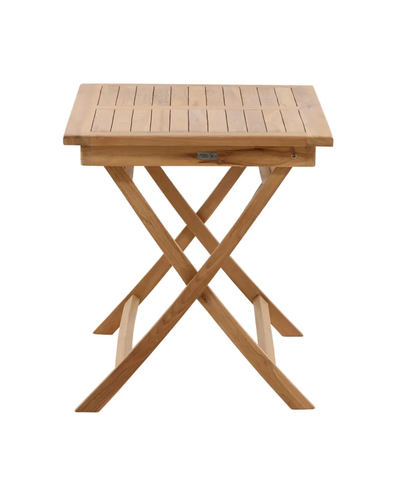 Kenya rechteckiger Gartentisch aus Teak in 120 × 70 cm, Natur, Ansicht 8