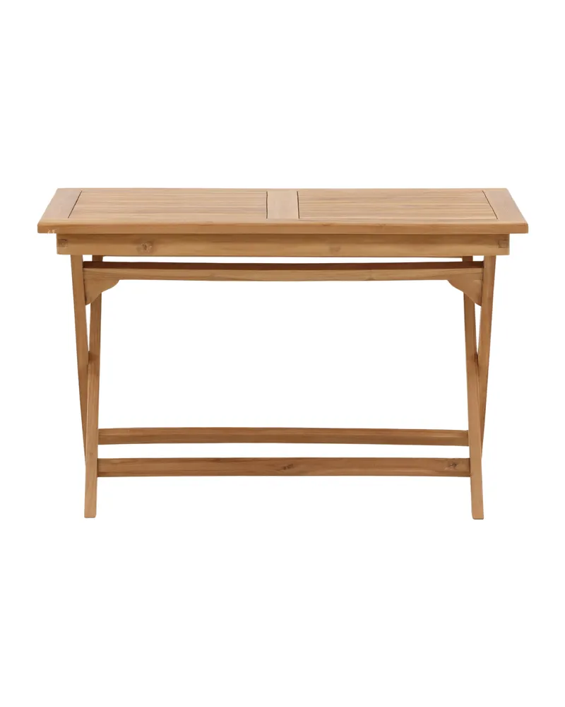 Kenya rechteckiger Gartentisch aus Teak in 120 × 70 cm, Natur, Ansicht 11
