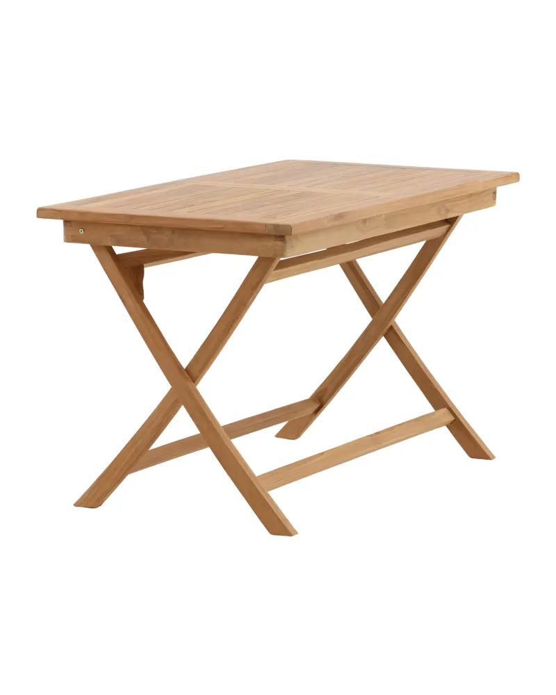 Kenya rechteckiger Gartentisch aus Teak in 120 × 70 cm, Natur, Ansicht 2