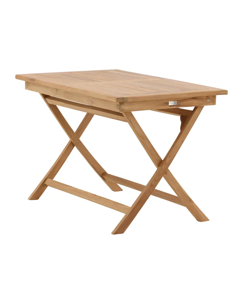 Kenya rechteckiger Gartentisch aus Teak in 120 × 70 cm, Natur, Ansicht 3