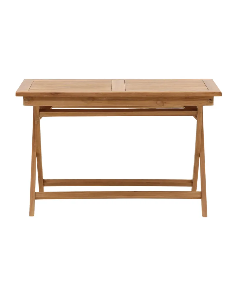 Kenya rechteckiger Gartentisch aus Teak in 120 × 70 cm, Natur, Ansicht 5