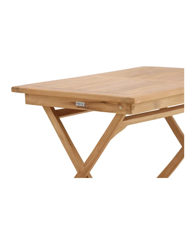 Kenya rechteckiger Gartentisch aus Teak in 120 × 70 cm, Natur, Ansicht 7