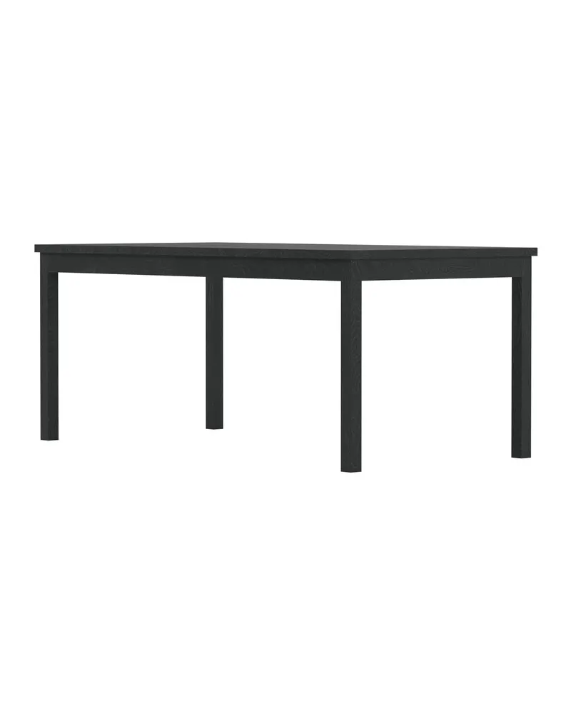 Kenya rechteckiger Gartentisch aus Teak in 180 × 90 cm, Schwarz, Ansicht 1