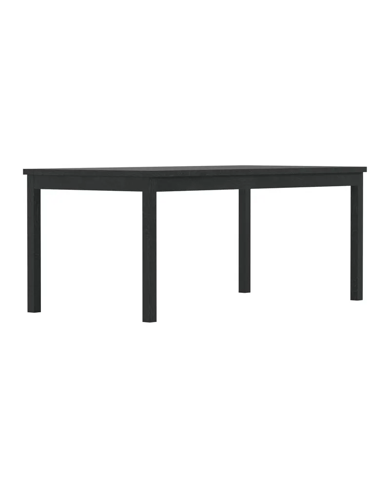 Kenya rechteckiger Gartentisch aus Teak in 180 × 90 cm, Schwarz, Ansicht 3