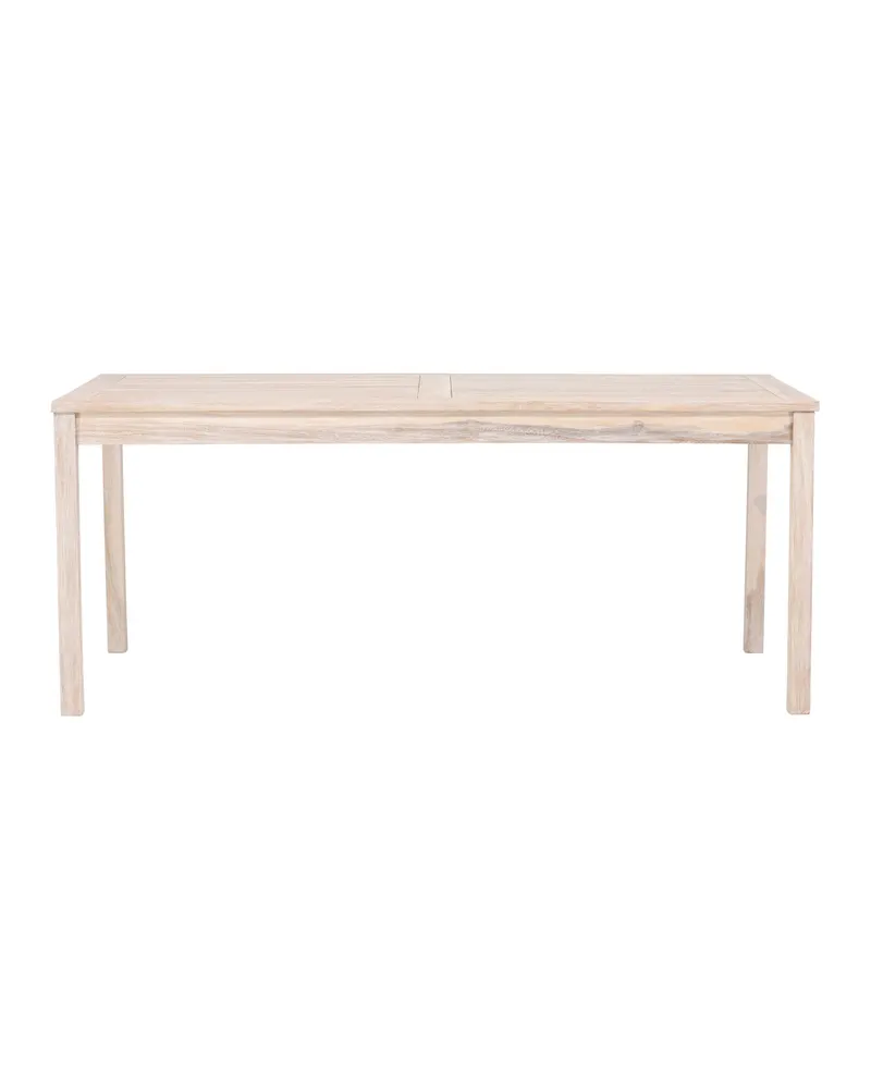 Kenya rechteckiger Gartentisch aus Teak in 180 × 90 cm, Whitewash, Ansicht 9