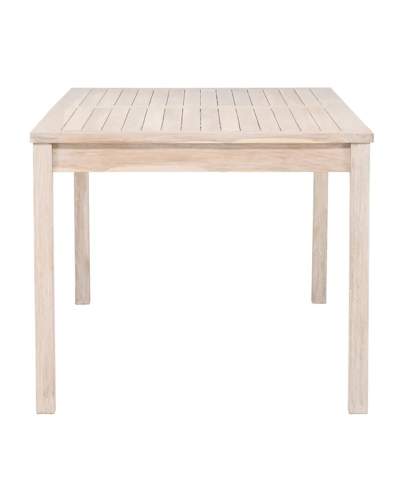Kenya rechteckiger Gartentisch aus Teak in 180 × 90 cm, Whitewash, Ansicht 6