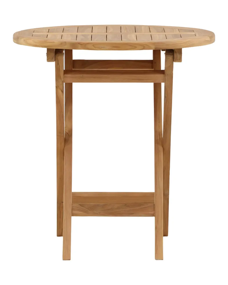 Kenya runder Balkontisch aus Teak, klappbar, Ø 70 cm, Natur