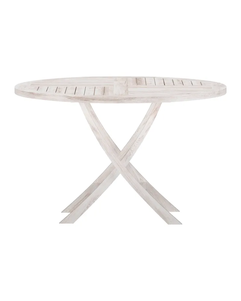 Kenya runder Gartentisch aus Teak, Ø 120 cm, klappbar, Natur