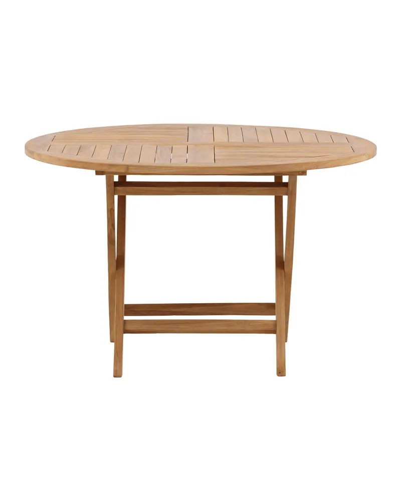Kenya runder klappbarer Gartentisch aus Teak in Natur, Ansicht 10