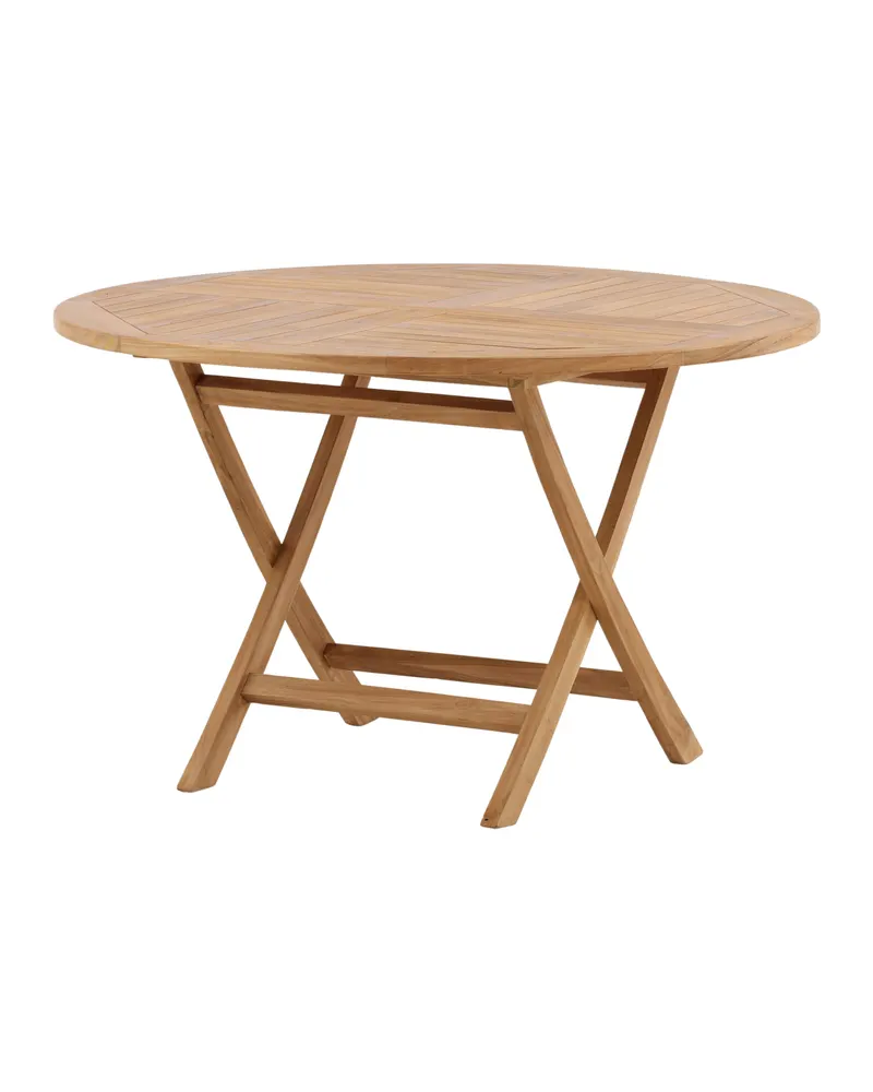 Kenya runder klappbarer Gartentisch aus Teak in Natur, Ansicht 11