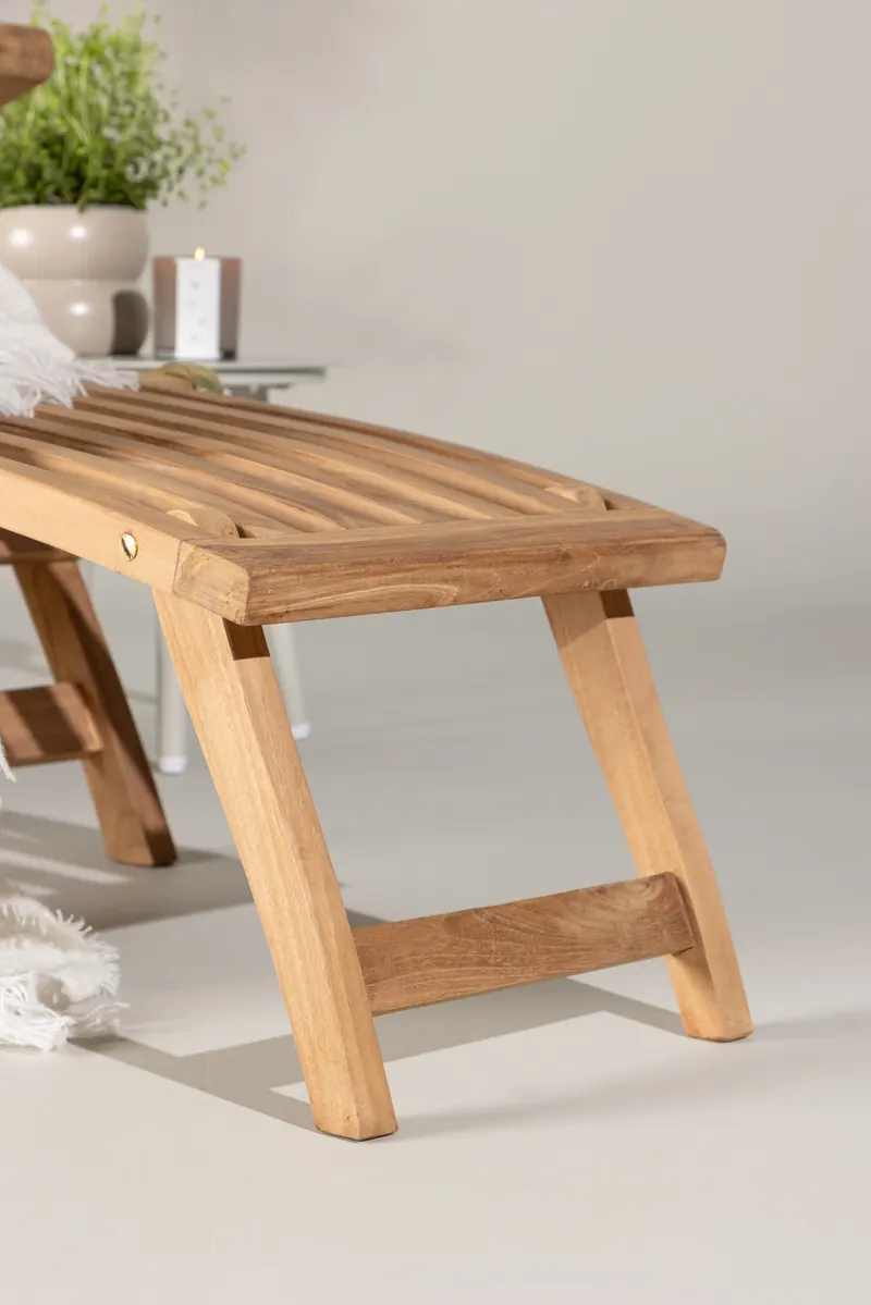 Kenya Sonnenliege aus Teak, im Wohnraum, Ansicht 4