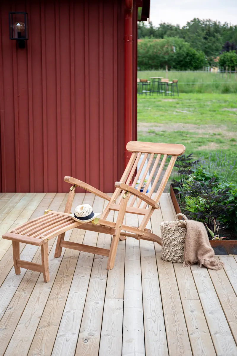 Kenya Sonnenliege aus Teak, im Wohnraum, Ansicht 6