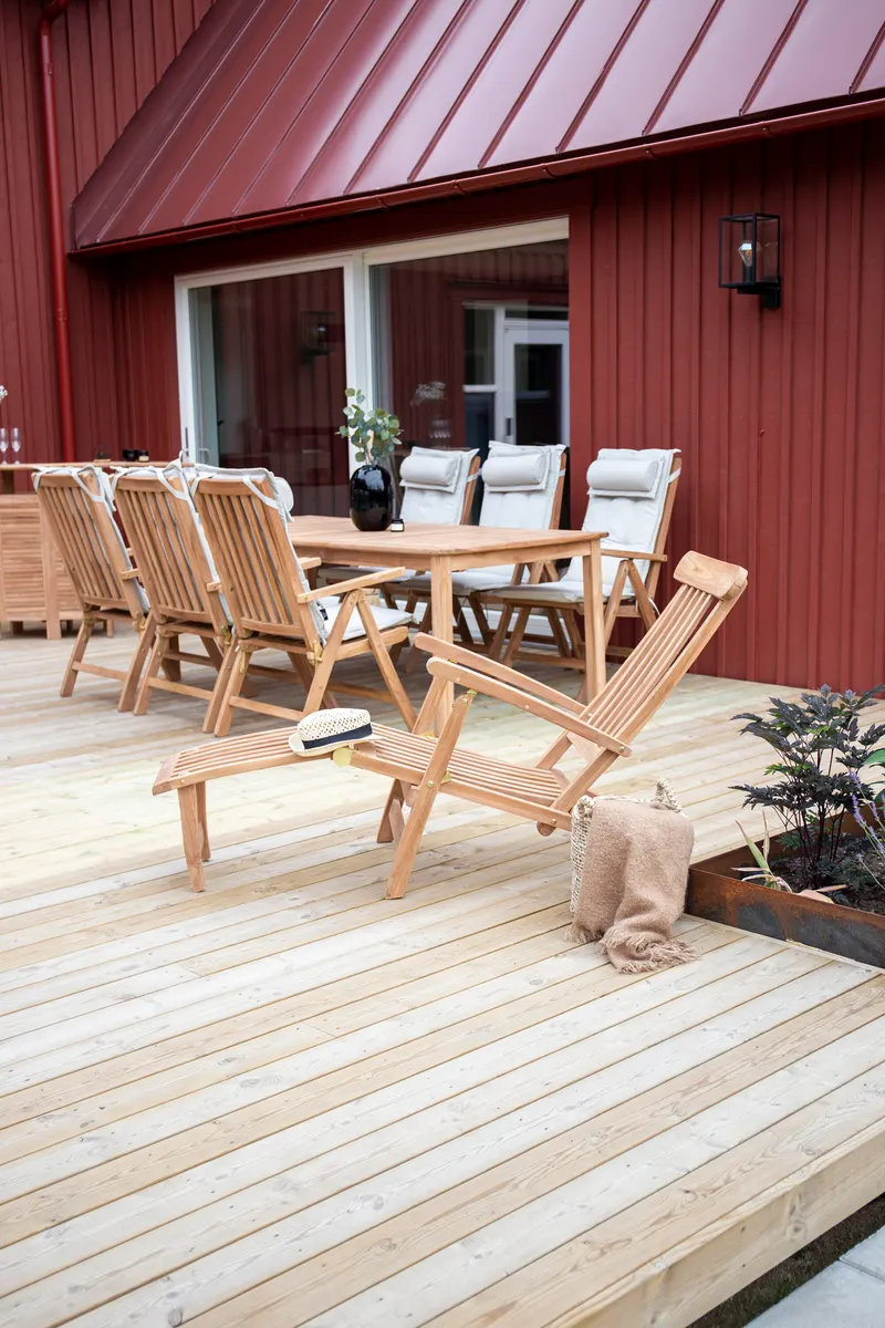 Kenya Sonnenliege aus Teak, im Wohnraum, Ansicht 7