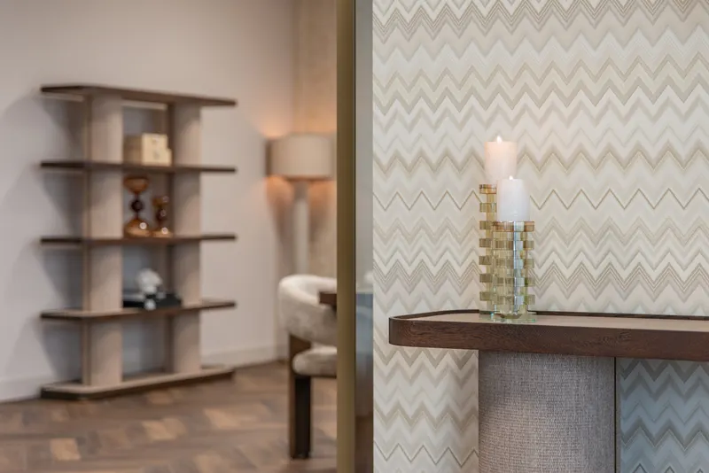 Kerzenständer Cira groß in Amber von Richmond Interiors, Wohnbeispiel 6, im Wohnraum