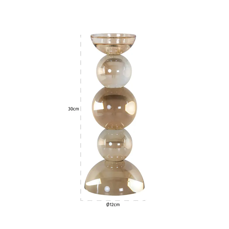 Kerzenständer Emie, Braun, klein von Richmond Interiors, Maßzeichnung 22