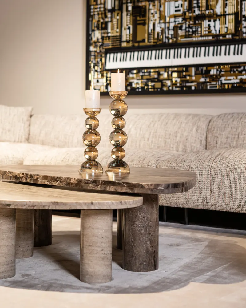 Kerzenständer Emie, Braun, groß von Richmond Interiors, Wohnbeispiel 13, im Wohnraum