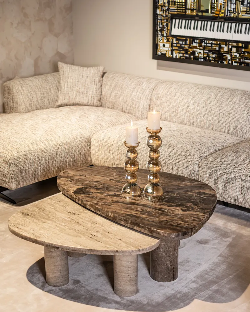 Kerzenständer Emie, Braun, groß von Richmond Interiors, Wohnbeispiel 15, im Wohnraum