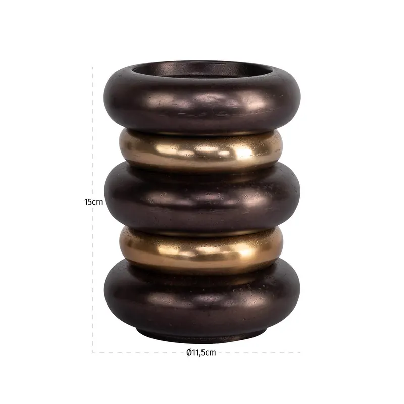 Kerzenständer Eve, Bronzefarben, klein von Richmond Interiors, Maßzeichnung 8