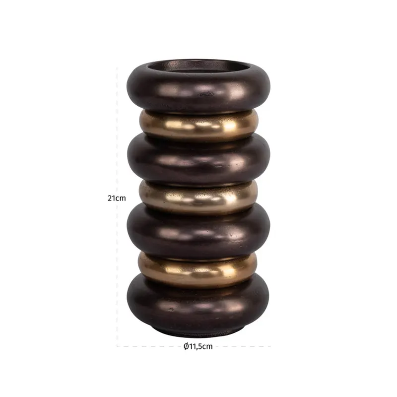 Kerzenständer Eve, Bronzefarben, groß von Richmond Interiors, Maßzeichnung 8