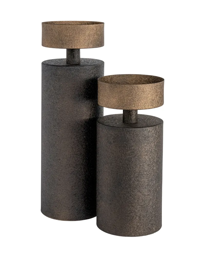 Kerzenständer Harlow, Messingfarben antik, groß von Richmond Interiors, Produktansicht 3