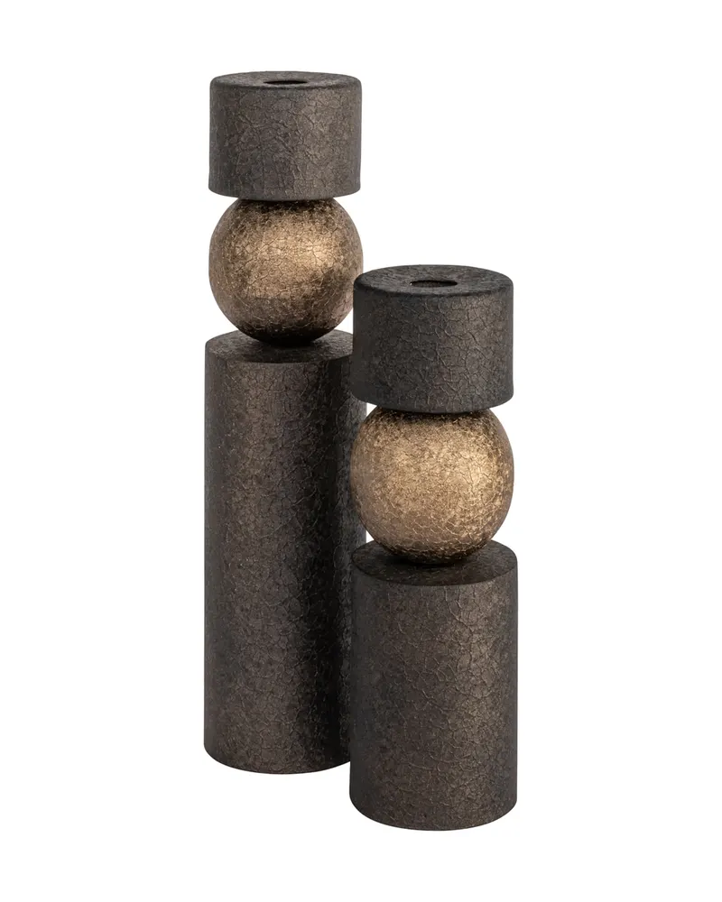 Kerzenständer Hasley groß, Messingfarben antik von Richmond Interiors, Produktansicht 3
