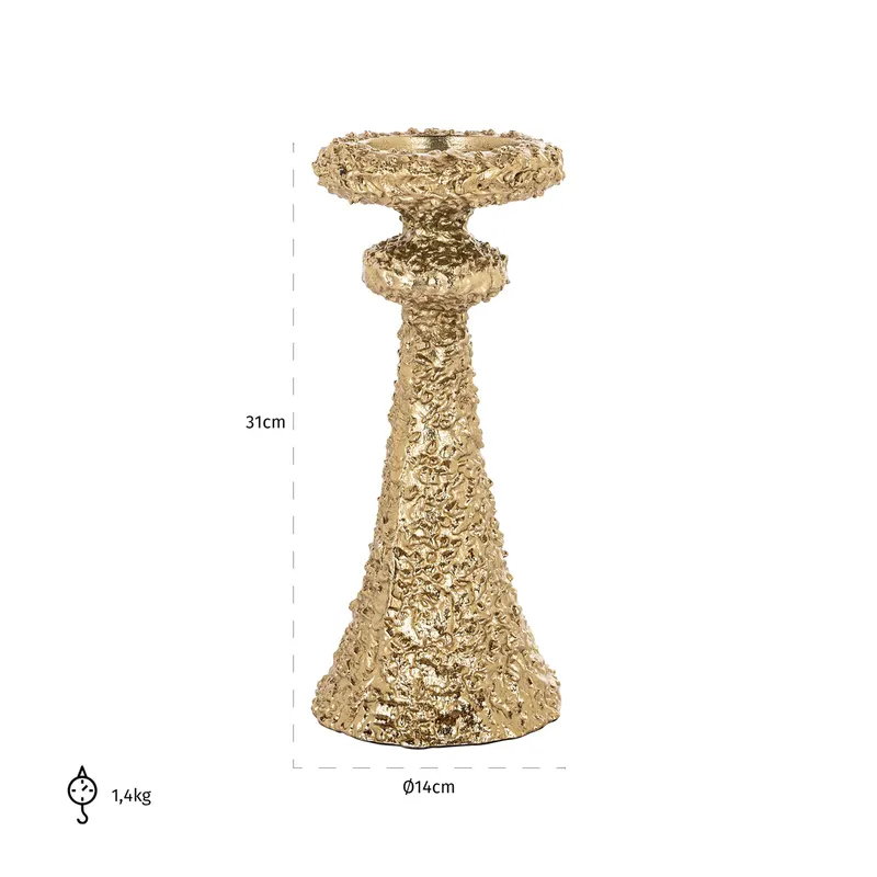 Kerzenständer July groß, goldfarben von Richmond Interiors, Maßzeichnung 16
