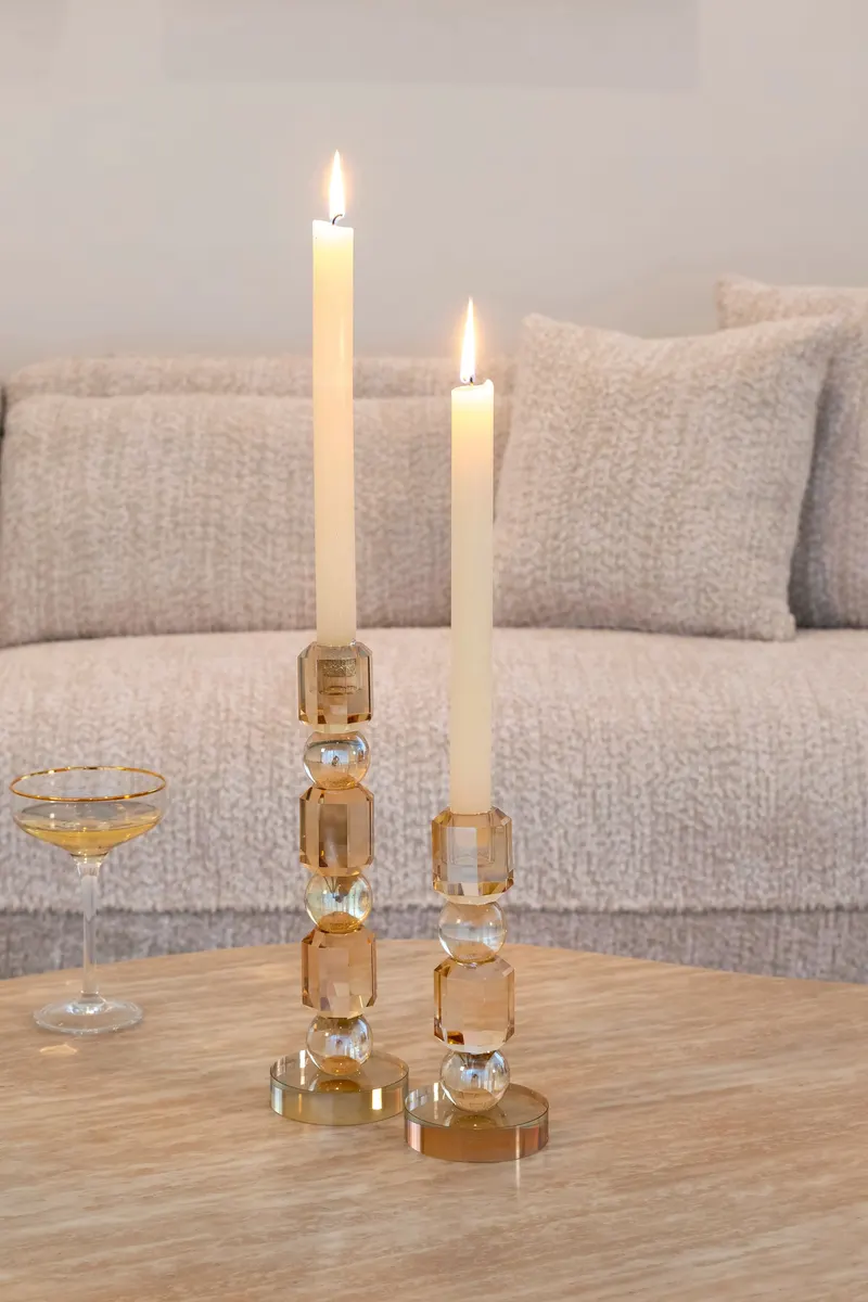 Kerzenständer Meral, Braun, klein von Richmond Interiors, Wohnbeispiel 22, im Wohnraum