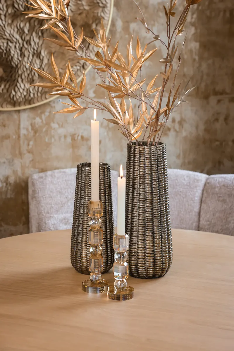 Kerzenständer Meral, Braun, klein von Richmond Interiors, Wohnbeispiel 23, im Wohnraum