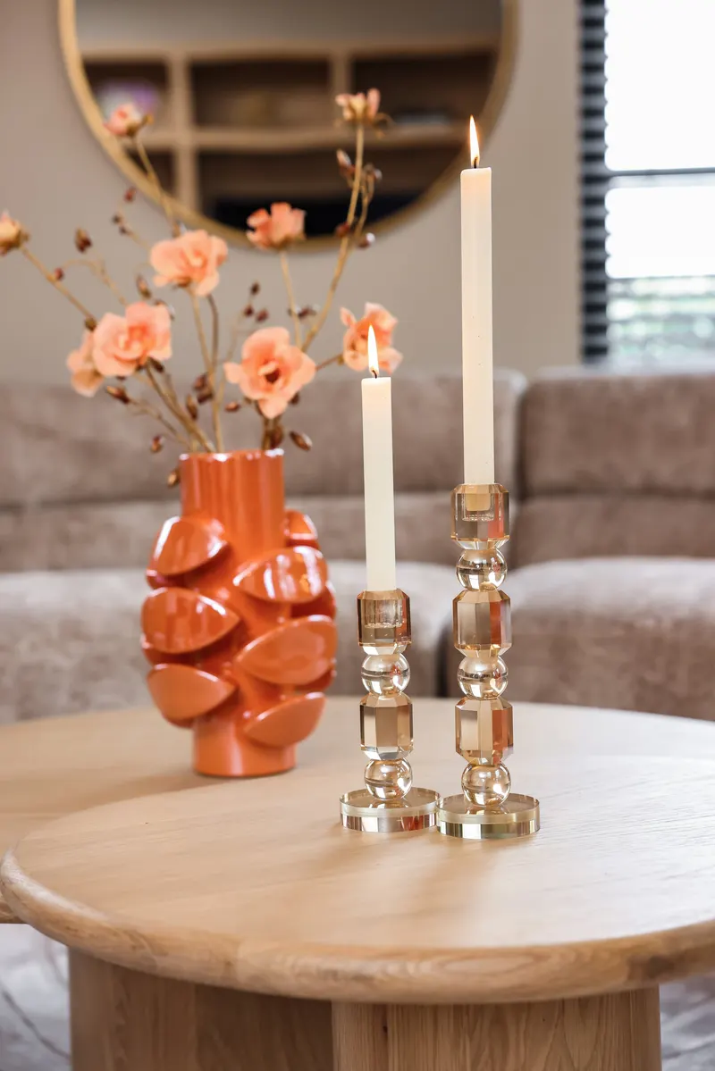 Kerzenständer Meral, Braun, klein von Richmond Interiors, Wohnbeispiel 24, im Wohnraum