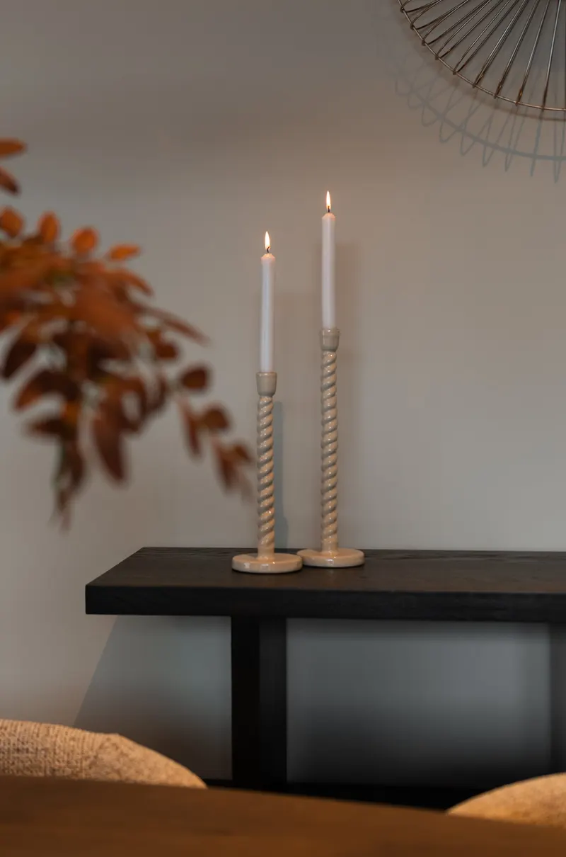 Kerzenständer Nena, Tapioca, groß von Richmond Interiors, Wohnbeispiel 5, im Wohnraum