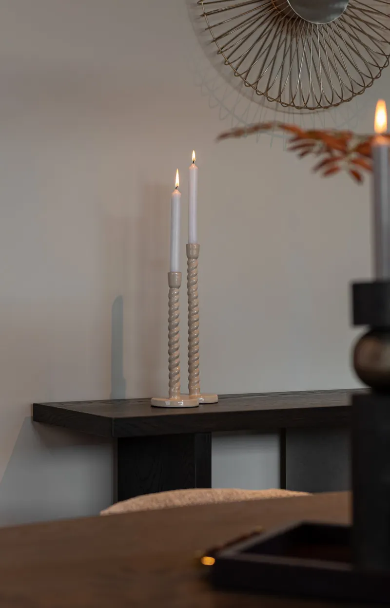 Kerzenständer Nena, Tapioca, groß von Richmond Interiors, Wohnbeispiel 6, im Wohnraum