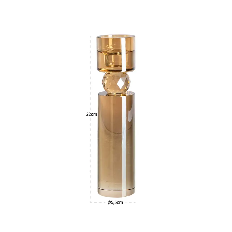 Kerzenständer Piper, Champagne, klein von Richmond Interiors, Maßzeichnung 6