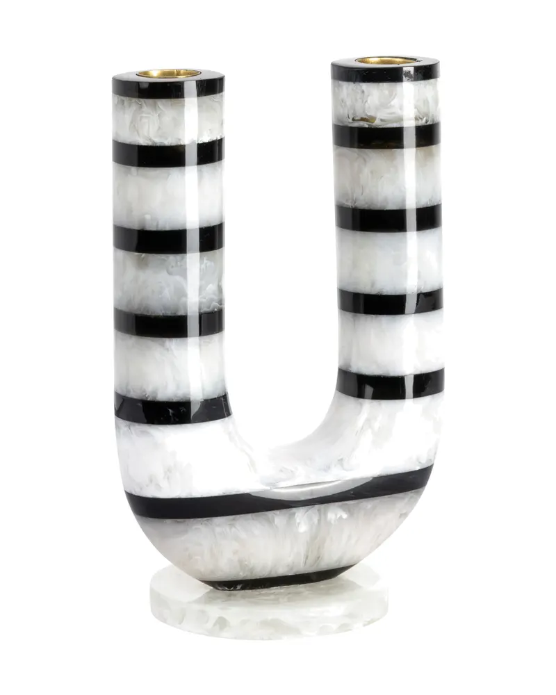 Kerzenständer River, Schwarz/Weiß von Richmond Interiors, Produktansicht 2