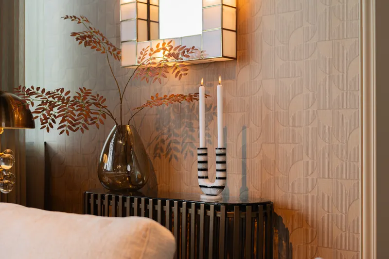 Kerzenständer River, Schwarz/Weiß von Richmond Interiors, Wohnbeispiel 6, im Wohnraum