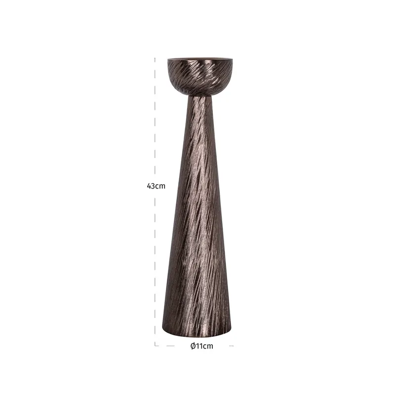 Kerzenständer Saphira Smoke klein von Richmond Interiors, Maßzeichnung 5