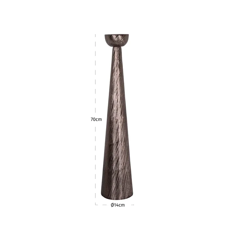 Kerzenständer Saphira Smoke groß von Richmond Interiors, Maßzeichnung 5