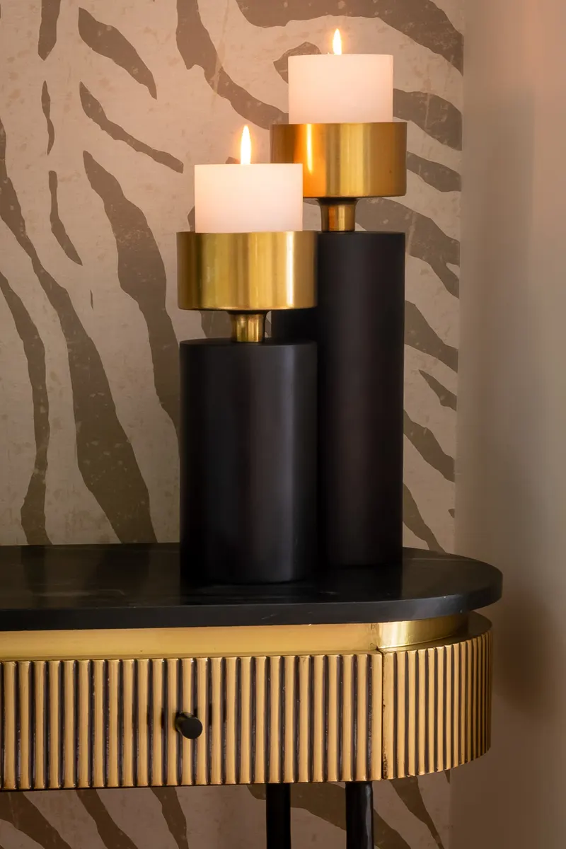 Konsolentisch Ironville, Goldfarben von Richmond Interiors, Wohnbeispiel 12, im Wohnraum