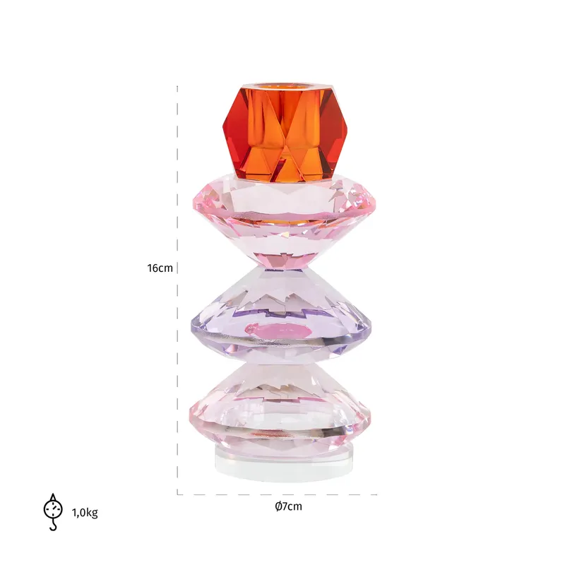 Kerzenständer Yalena groß, rosa von Richmond Interiors, Maßzeichnung 5